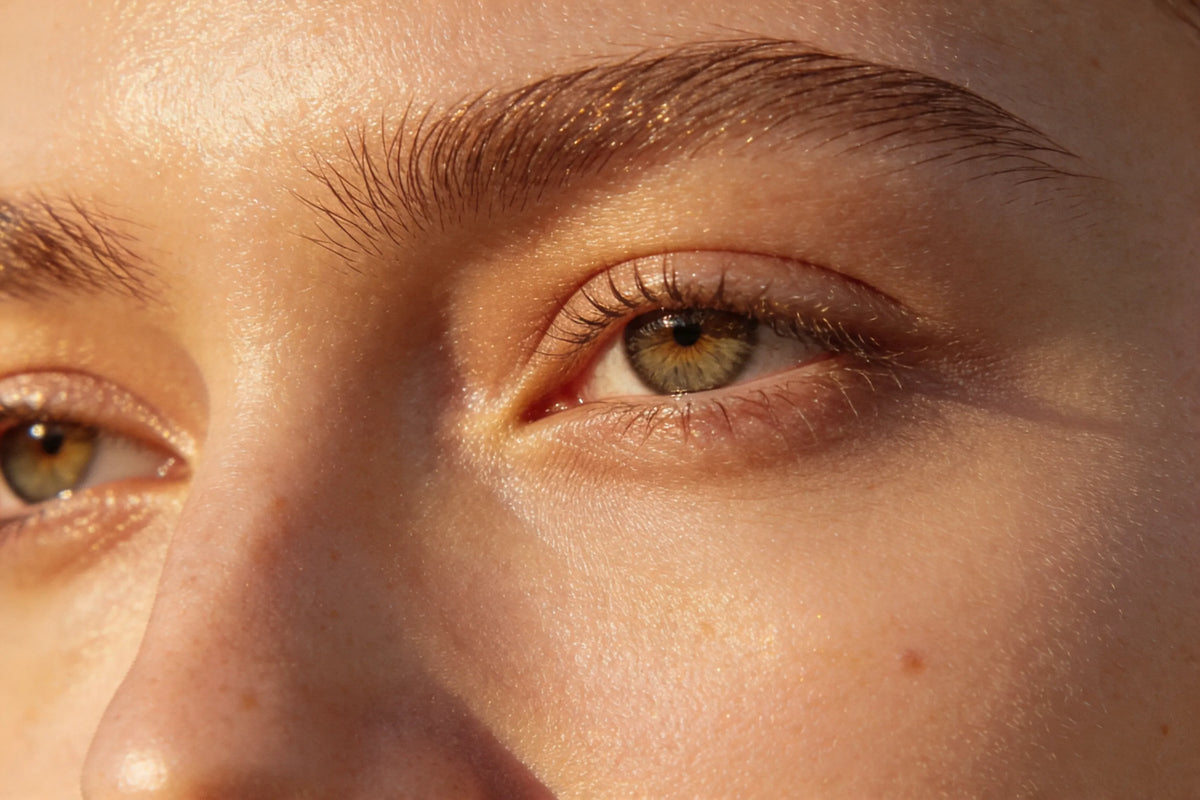 Close-up of healthy, radiant skin highlighting natural texture, glow and skin quality